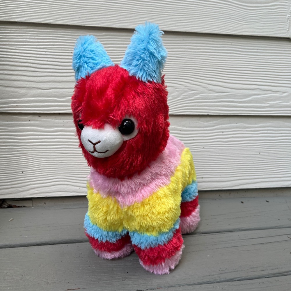Museum of Ice Cream Llama Plush Unisex OS Multi Excellent Rainbow Shaggy Fur